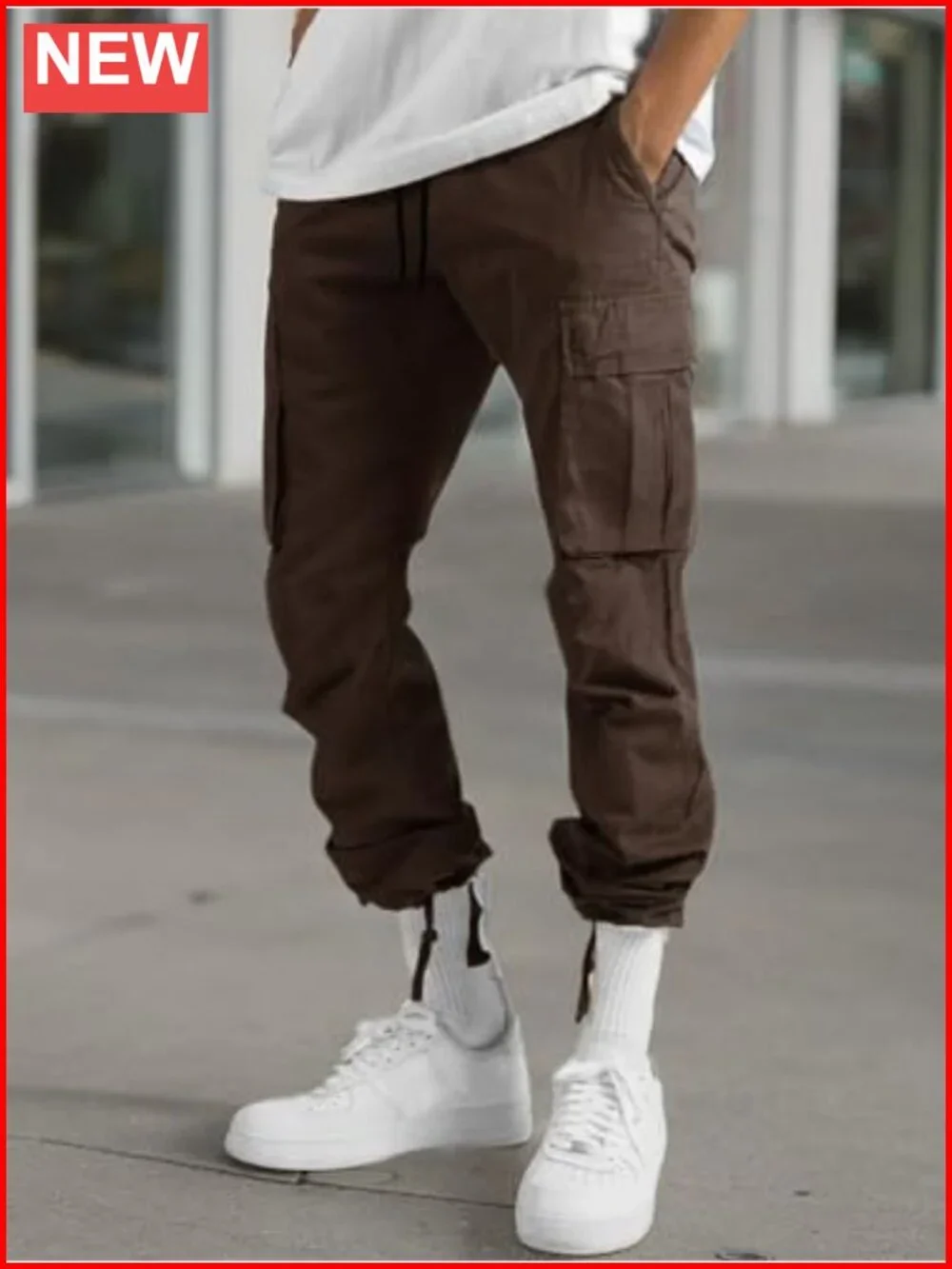 Cargo Pants for Men Casual Outdoor Hiking Athletic Joggers Sweatpants Cotton